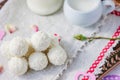 Breakfast in bed on Valentine's day Royalty Free Stock Photo