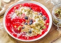 Breakfast berry smoothie bowl Royalty Free Stock Photo