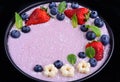 Breakfast berry smoothie bowl