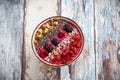 Breakfast berry smoothie bowl