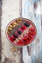 Breakfast berry smoothie bowl