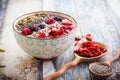 Breakfast berry smoothie bowl Royalty Free Stock Photo