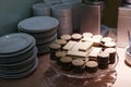 Breakfast with biscuits served in a hotel Royalty Free Stock Photo