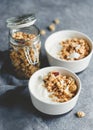 Breakfast bowls with organic granola