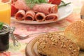 Breakfast bread cold cuts 1 Royalty Free Stock Photo