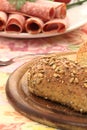 Breakfast bread cold cuts 4 Royalty Free Stock Photo
