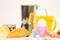 Breakfast bread egg coffee Royalty Free Stock Photo