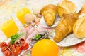 Breakfast bread egg cold cuts Royalty Free Stock Photo