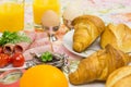 Breakfast bread egg cold cuts Royalty Free Stock Photo