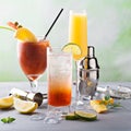 Breakfast or brunch cocktails Royalty Free Stock Photo