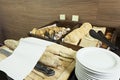 Breakfast buffet in hotel restaurant Royalty Free Stock Photo