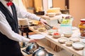 Breakfast buffet at the hotel or restaurant. Royalty Free Stock Photo