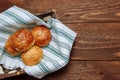 Breakfast buns with space for text Royalty Free Stock Photo