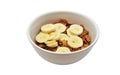 Breakfast Cereal with Banana Royalty Free Stock Photo