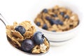 Breakfast cereal with blueberries Royalty Free Stock Photo