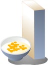 Breakfast cereal illustration Royalty Free Stock Photo