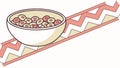 Breakfast Cereal and Pattern: Morning Meal Illustration, vector design Generative AI Royalty Free Stock Photo