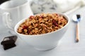Breakfast cereals: homemade granola Royalty Free Stock Photo