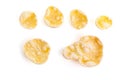 Breakfast cereals isolated on a white background. Glazed cornflakes for breakfast best with milk. Diet, clean eating concept. Royalty Free Stock Photo