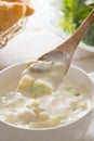 Breakfast of clam chowder Royalty Free Stock Photo