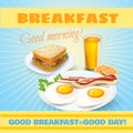 Breakfast classical poster Royalty Free Stock Photo