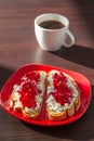 Breakfast with coffee. Royalty Free Stock Photo