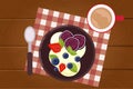 Breakfast concept. Healthy food. Flat style illustration. Vector illustration