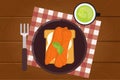 Breakfast concept. Healthy food. Flat style illustration. Vector illustration