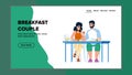 breakfast couple vector