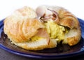 Breakfast croissant sandwich