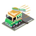 Breakfast delivery icon, isometric style Royalty Free Stock Photo