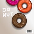 Breakfast - donuts. vector object file