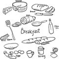 Breakfast doodle set