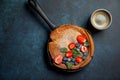 Breakfast with dutch baby pancake