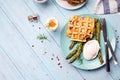 Breakfast with egg and a cup of coffee Royalty Free Stock Photo