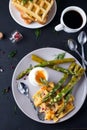 Breakfast with egg and a cup of coffee Royalty Free Stock Photo
