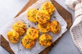 Breakfast egg muffins or egg bites with bacon and cheddar Royalty Free Stock Photo