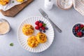 Breakfast egg muffins or egg bites with bacon and cheddar Royalty Free Stock Photo