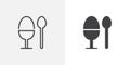 Breakfast egg and spoon icon