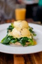 Breakfast eggs benedict