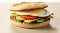 breakfast english muffin sandwich Royalty Free Stock Photo