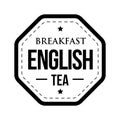 Breakfast English tea vintage stamp