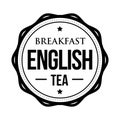 Breakfast English tea vintage stamp