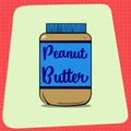 Breakfast Food Items. Jar of Peanut Butter Royalty Free Stock Photo