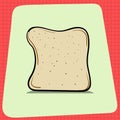 Breakfast Food Items. Slice of Bread Loaf Royalty Free Stock Photo