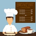 breakfast always fresh menu chef bread coffee cooking