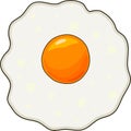 Breakfast - fried egg illustration Royalty Free Stock Photo