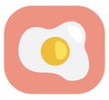 Breakfast fried egg, icon Royalty Free Stock Photo