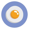 Breakfast fried egg, icon Royalty Free Stock Photo