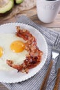 Breakfast with fried eggs and bacon Royalty Free Stock Photo